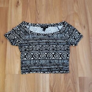 Tribal Print Crop Top